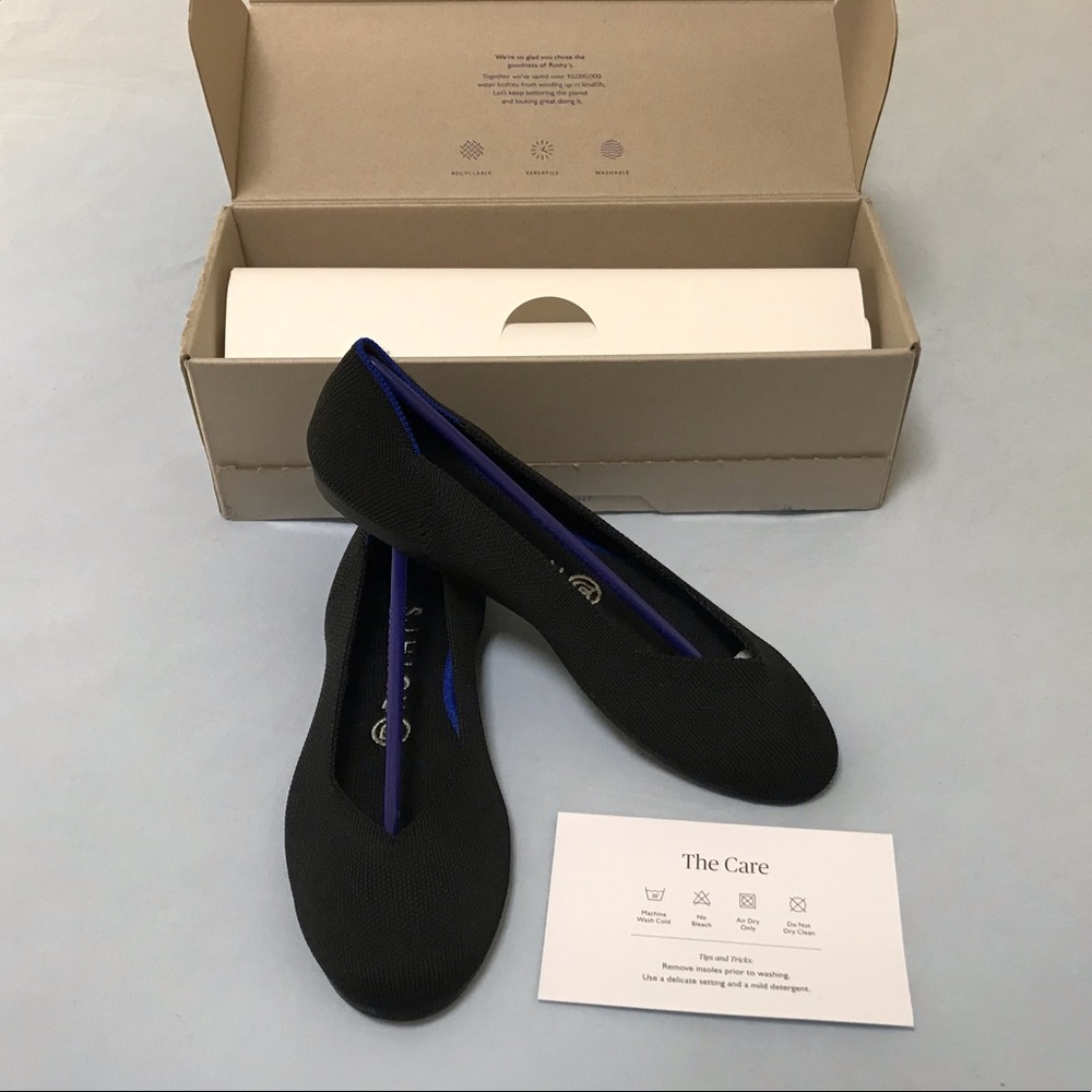 Rothy’s Black Flats, Size 7.5